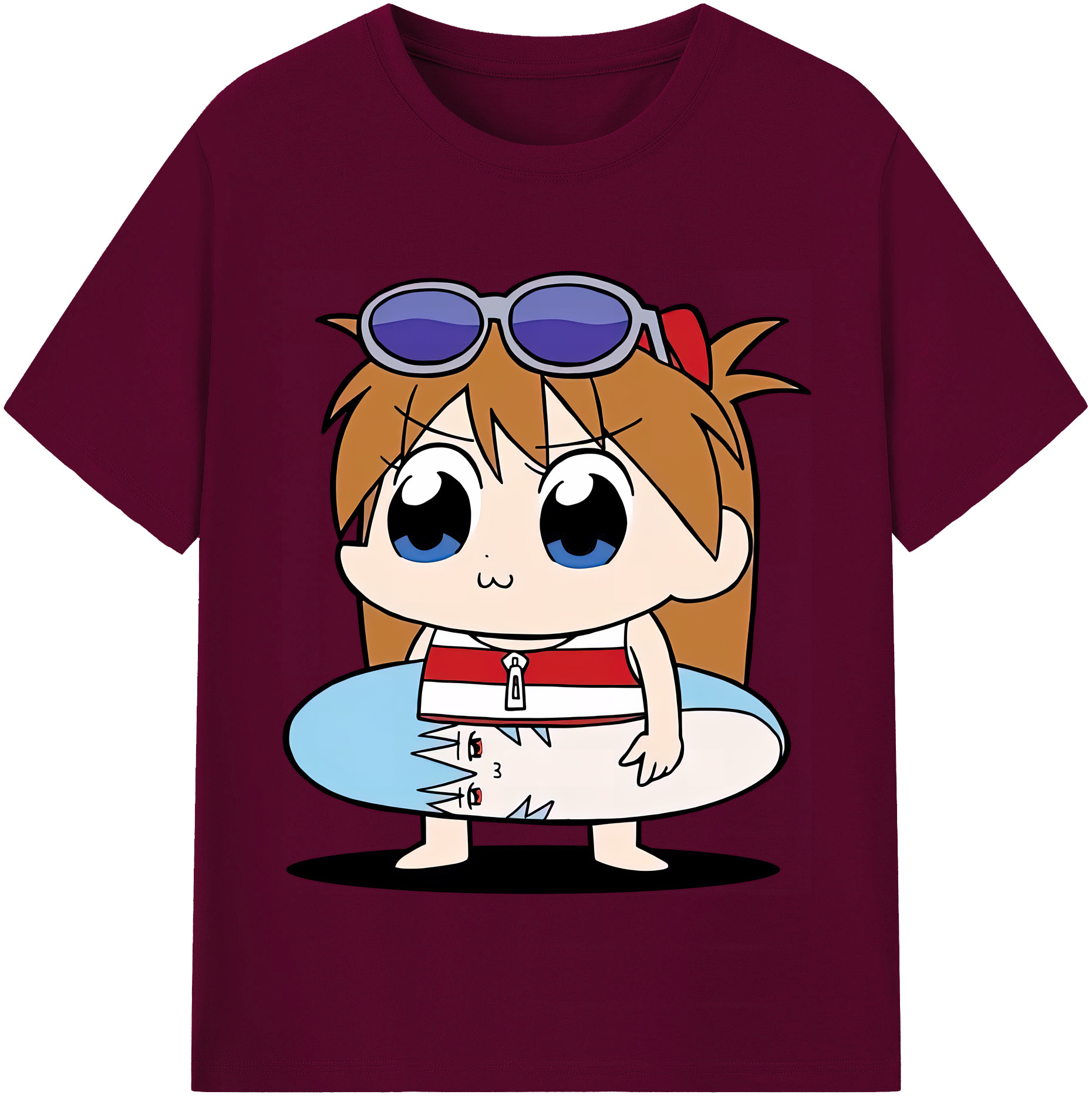 （画像用） EVA 新世紀エヴァンゲリオン レディースカジュアルプリントTシャツ（綿100％）